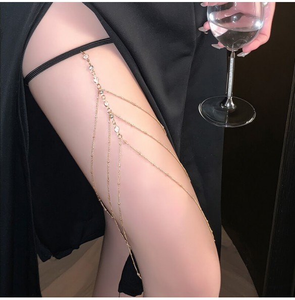 FEE ET MOI - Rhinestone Leg Chain (Multi-color Available) FEE ET MOI - Rhinestone Leg Chain (Multi-color Available)